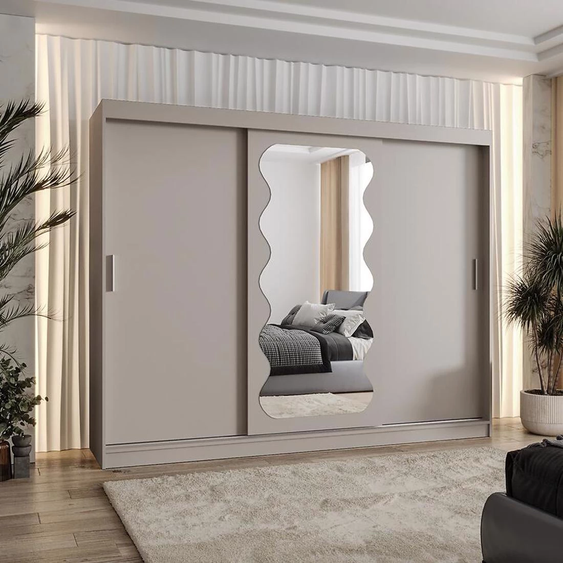 Spoti garderober 250x62x200 cm kašmir