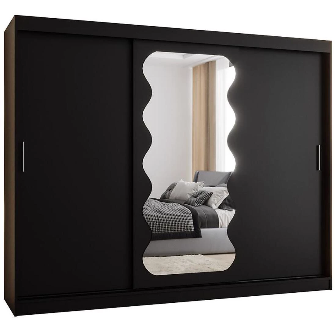 Spoti garderober 250x62x200 cm crna