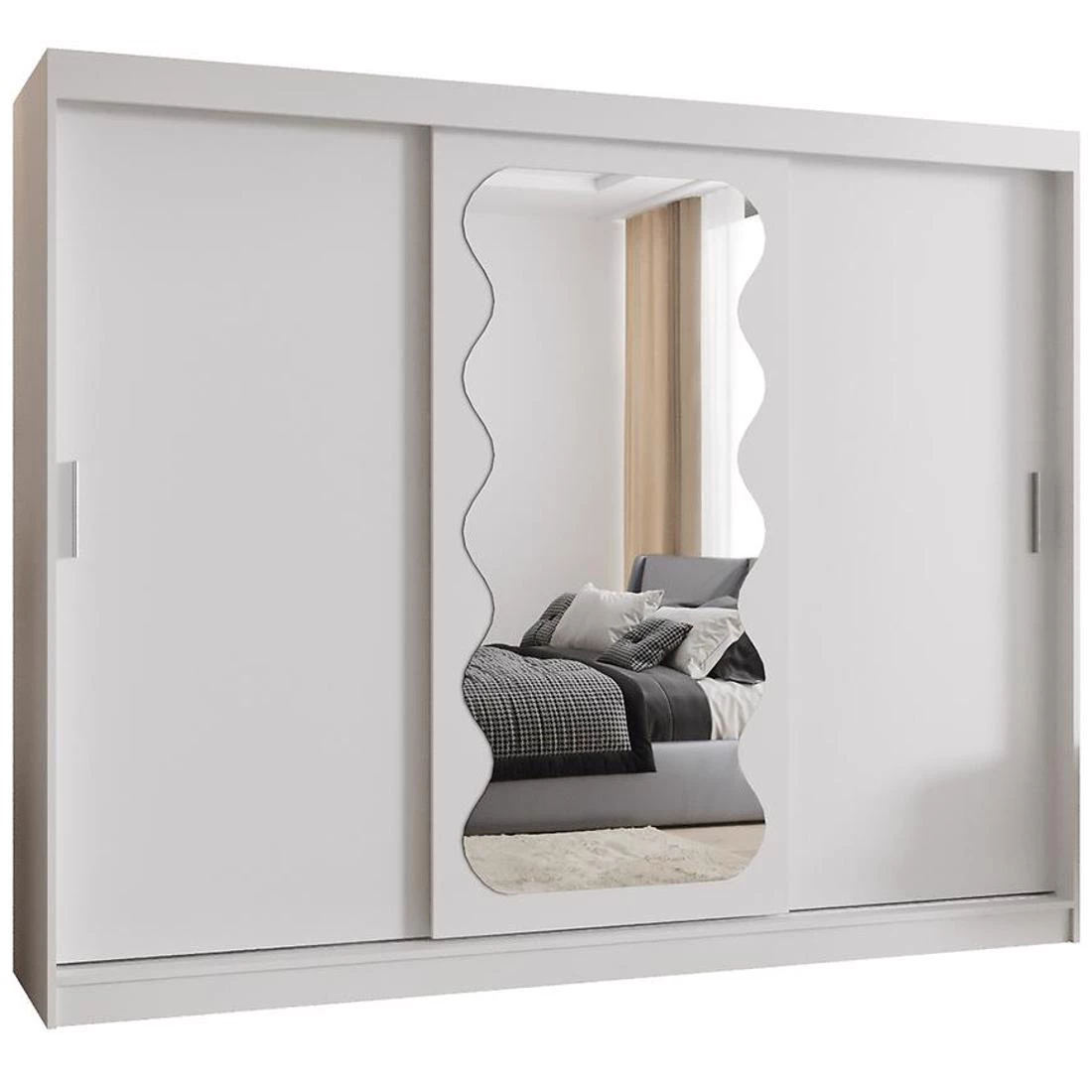 Spoti garderober 250x62x200 cm bela