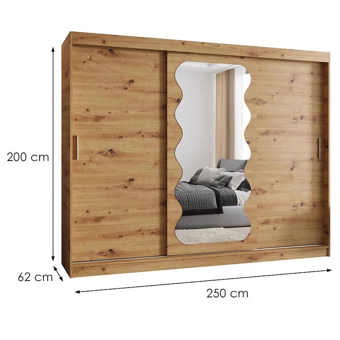 Spoti garderober 250x62x200 cm artisan
