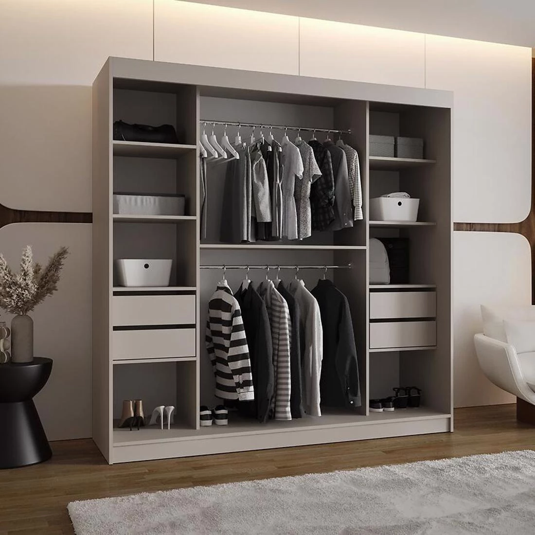 Spoti garderober 200x62x200 cm kašmir
