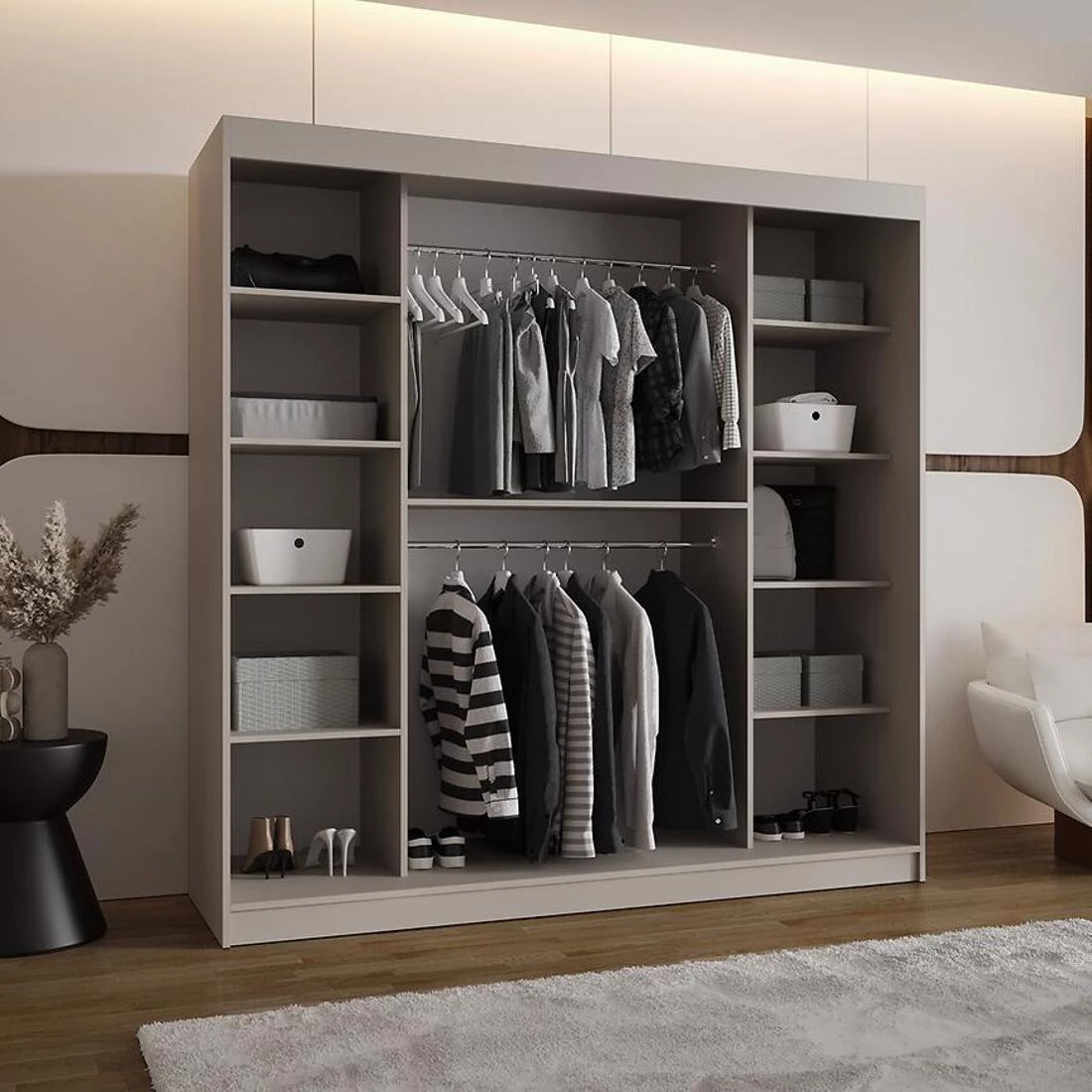 Spoti garderober 200x62x200 cm kašmir