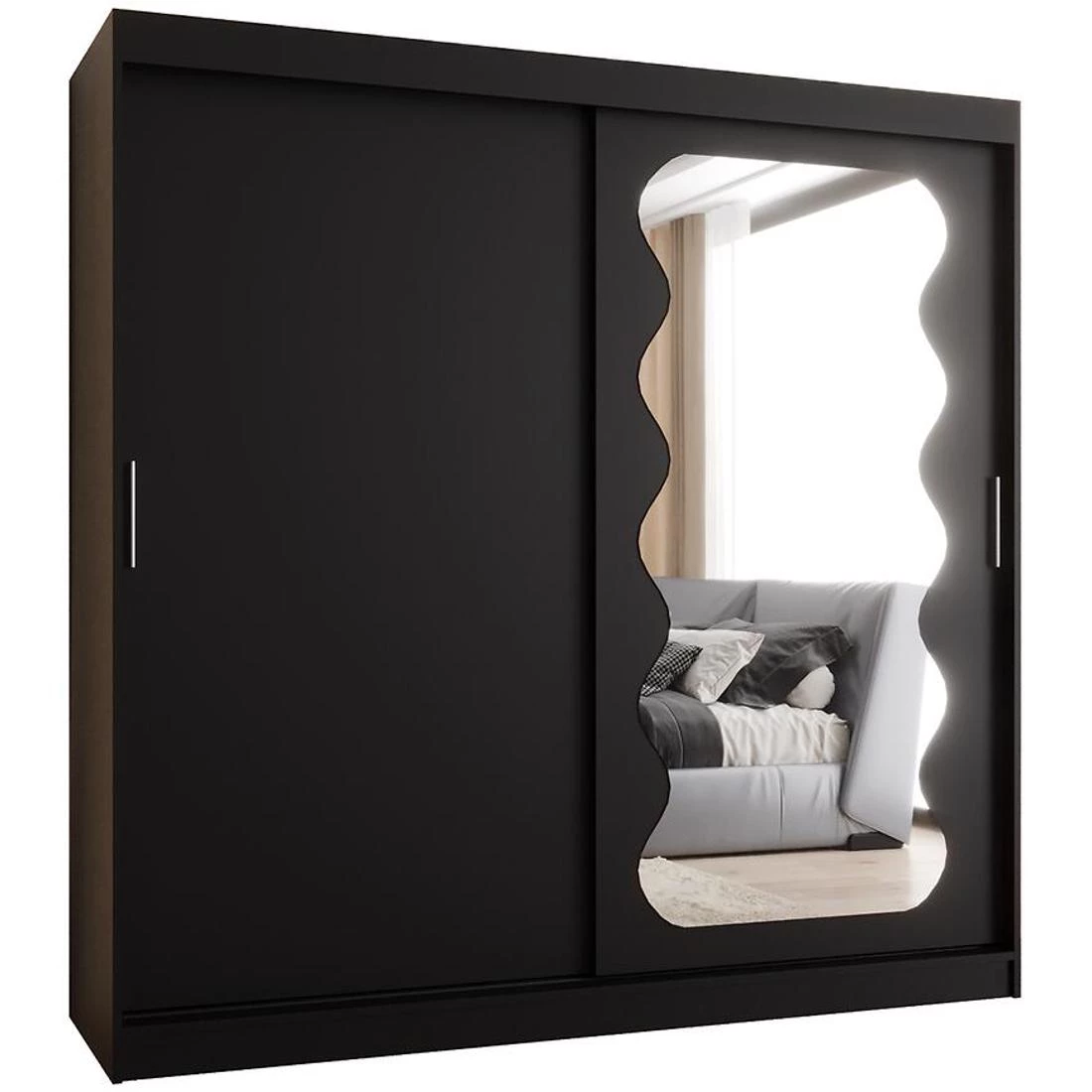 Spoti garderober 200x62x202 cm crna