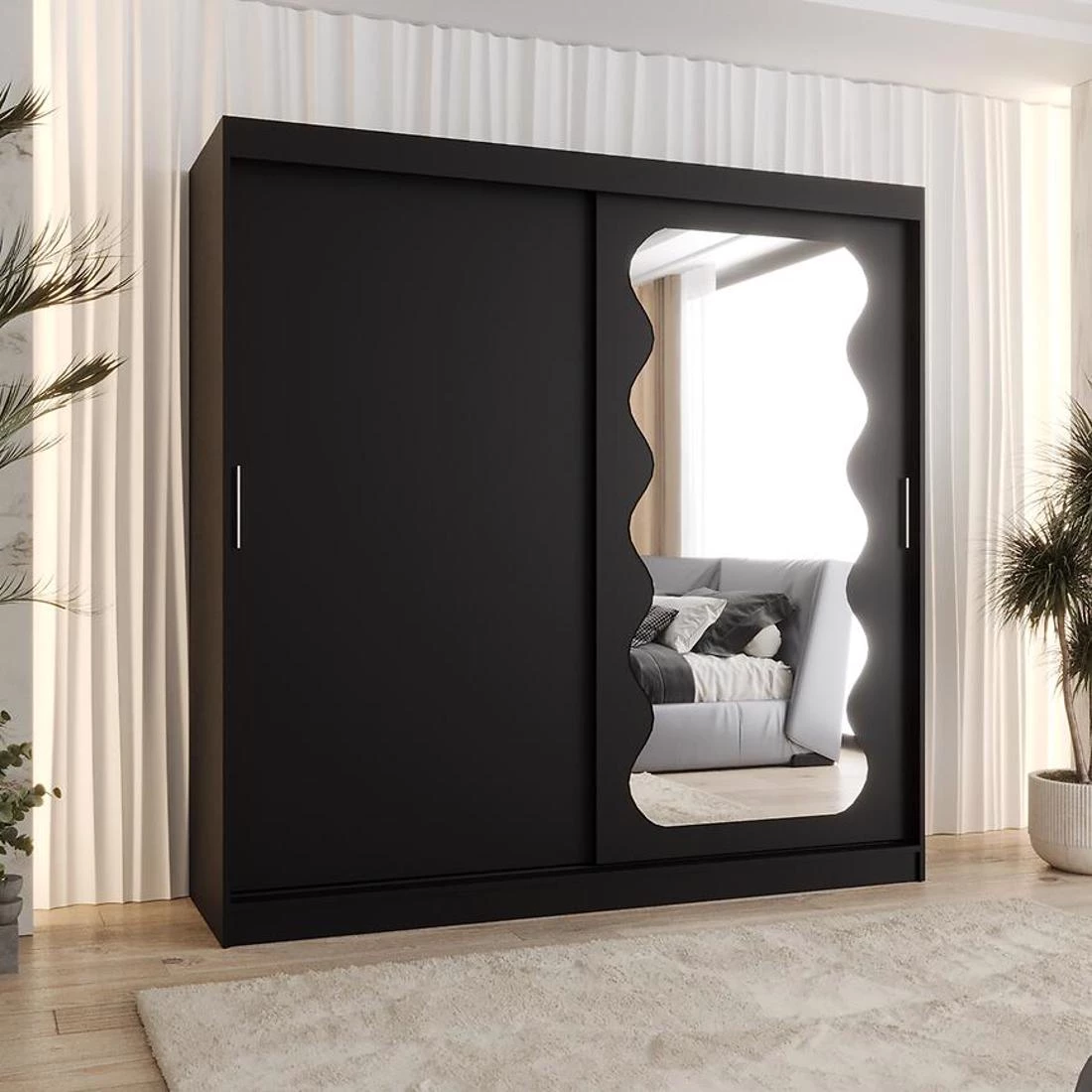Spoti garderober 200x62x202 cm crna