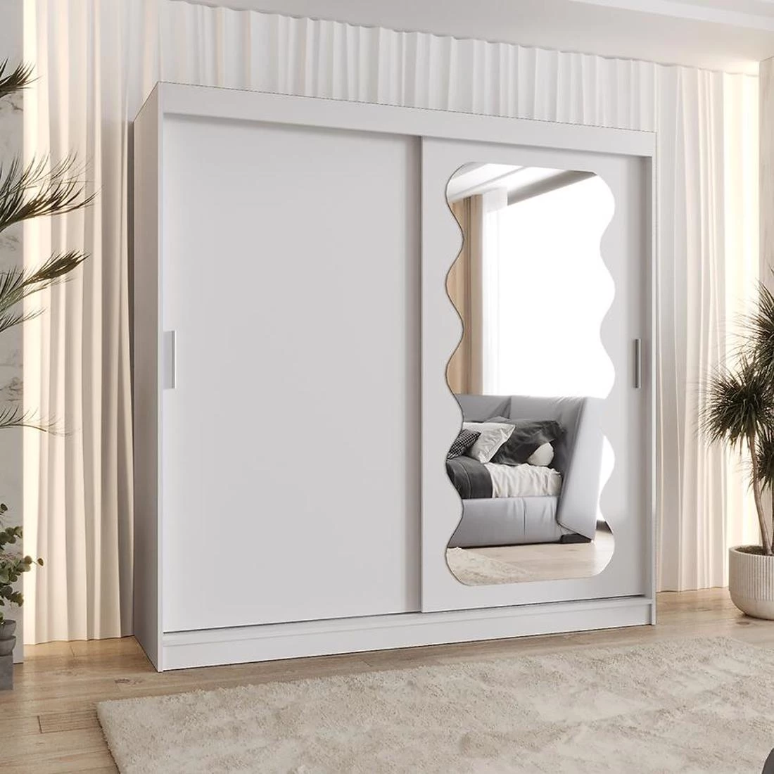 Spoti garderober 200x62x200 cm bela
