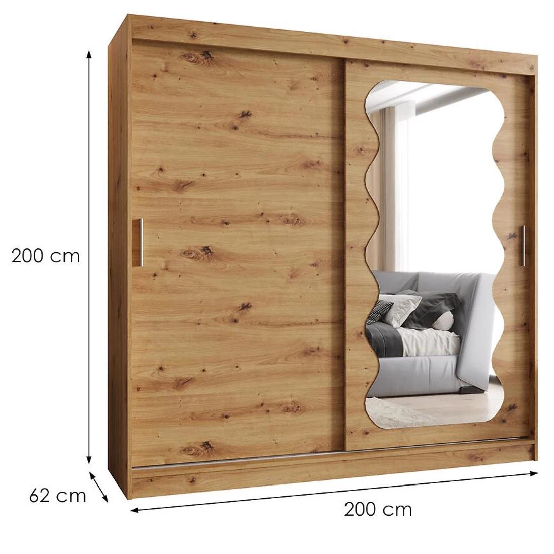 Spoti garderober 200x62x200 cm artisan