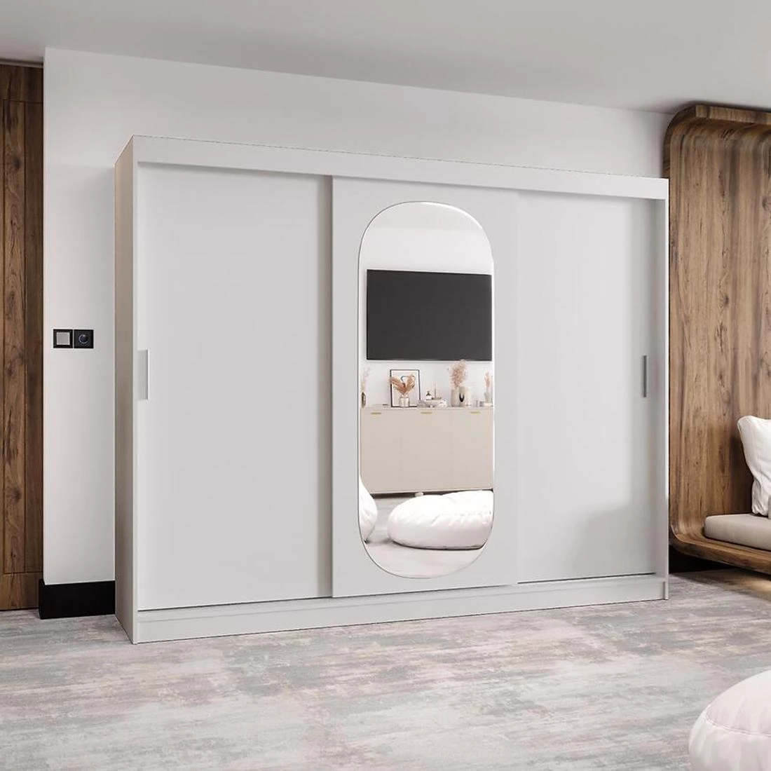 Royal garderober 250x62x200 cm bela
