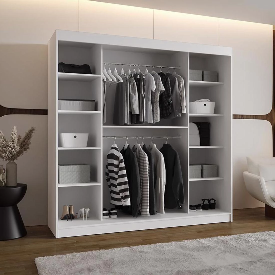 Royal garderober 200x62x200 cm bela