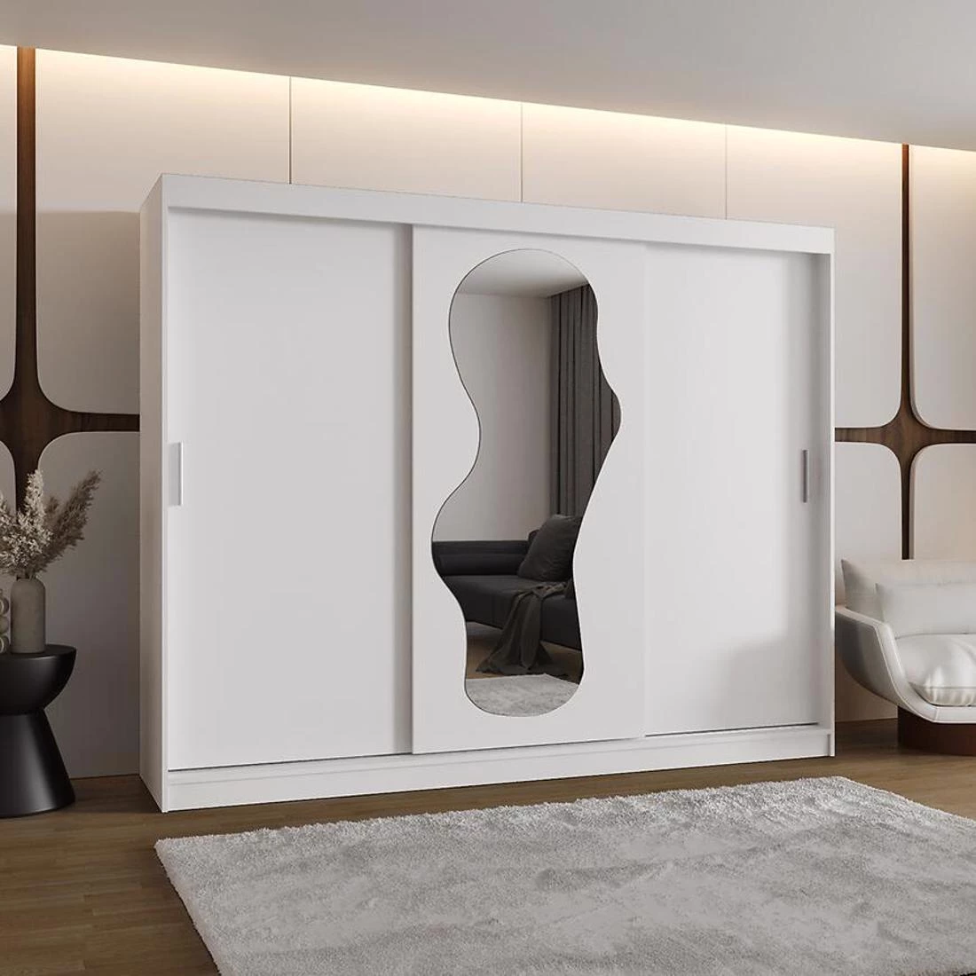 Ultra garderober 250x62x202 cm bela