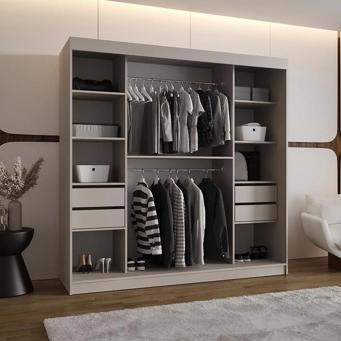 Ultra garderober 200x62x200 cm kašmir