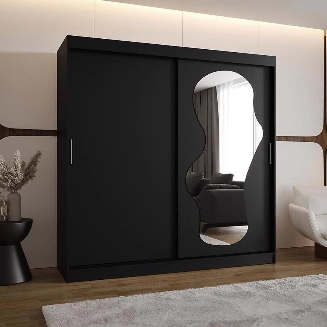 Ultra garderober 200x62x200 cm crna