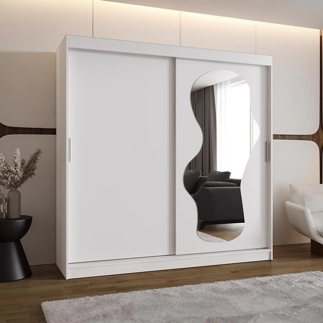 Ultra garderober 200x62x200 cm bela