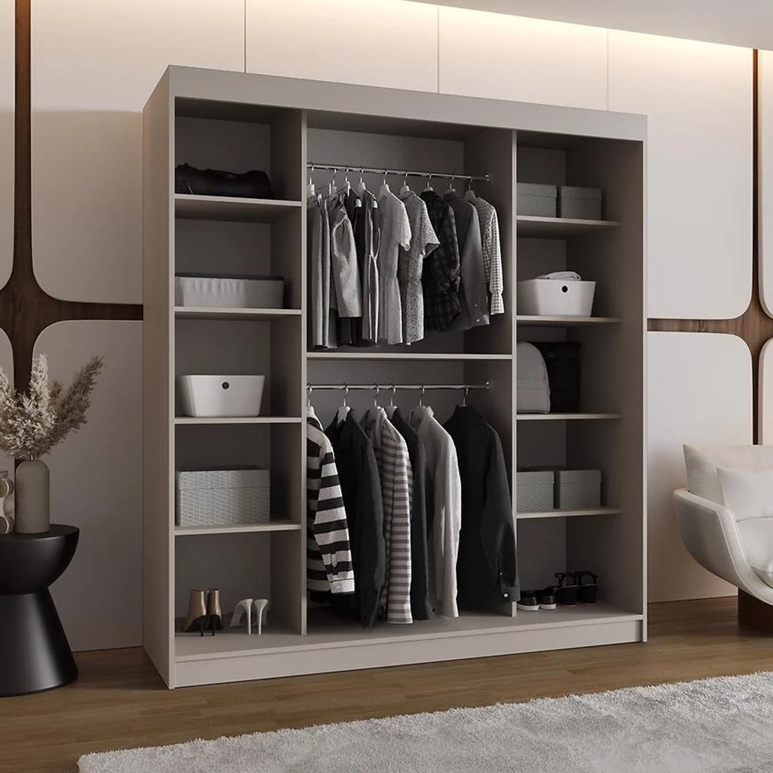 Ultra garderober 180x62x202 cm kašmir