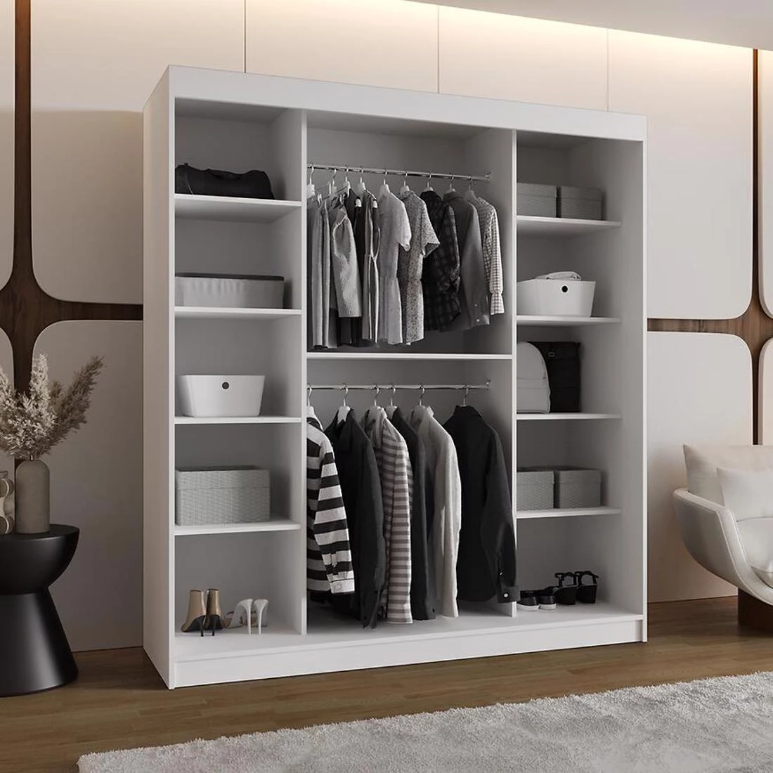 Ultra garderober 180x62x200 cm bela