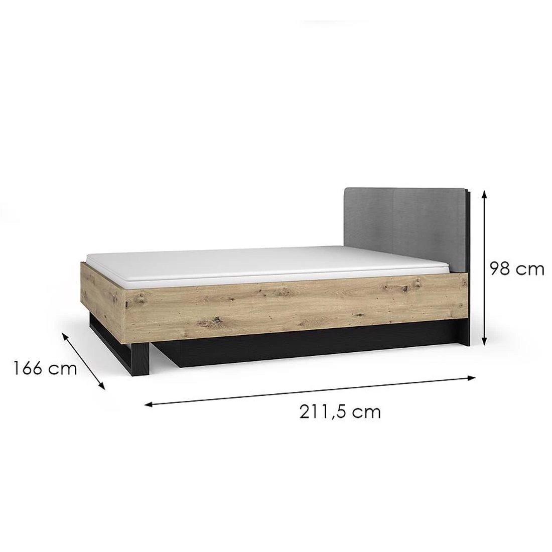 Upsala krevet 160x200 81b konte?ner + lift grafit/zanatli?a