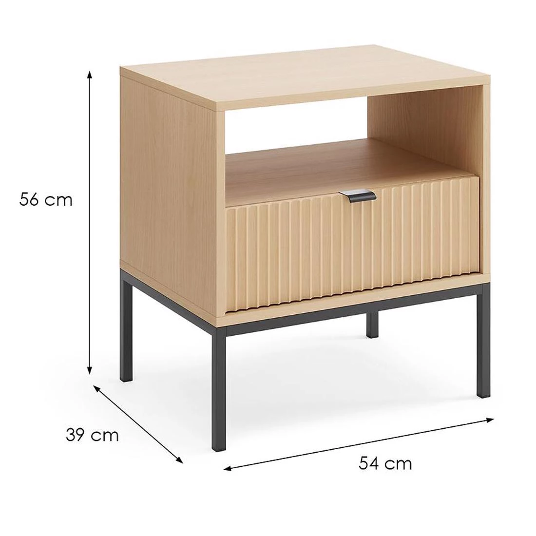 Nova nocni ormaric 54x39x56 cm hrast