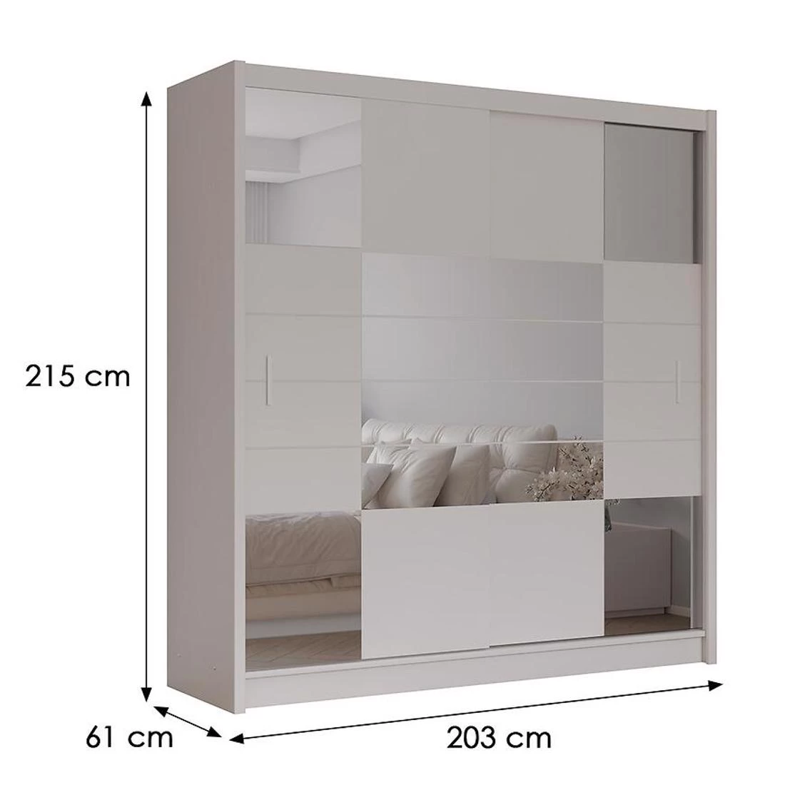Aruba ormar 203x61x215 cm pesak/bež