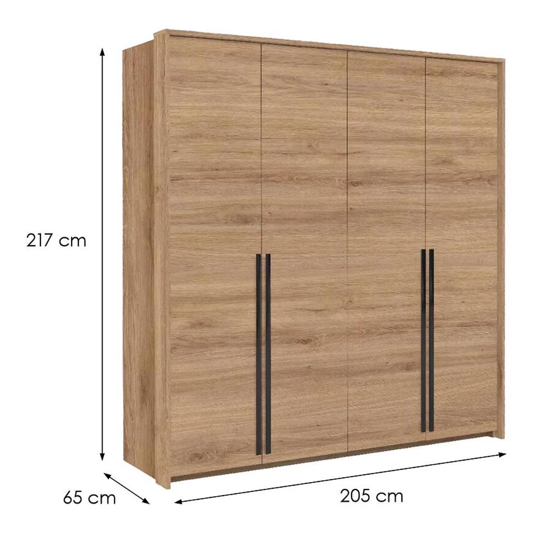Genua ormar 205x65x217 cm hrast