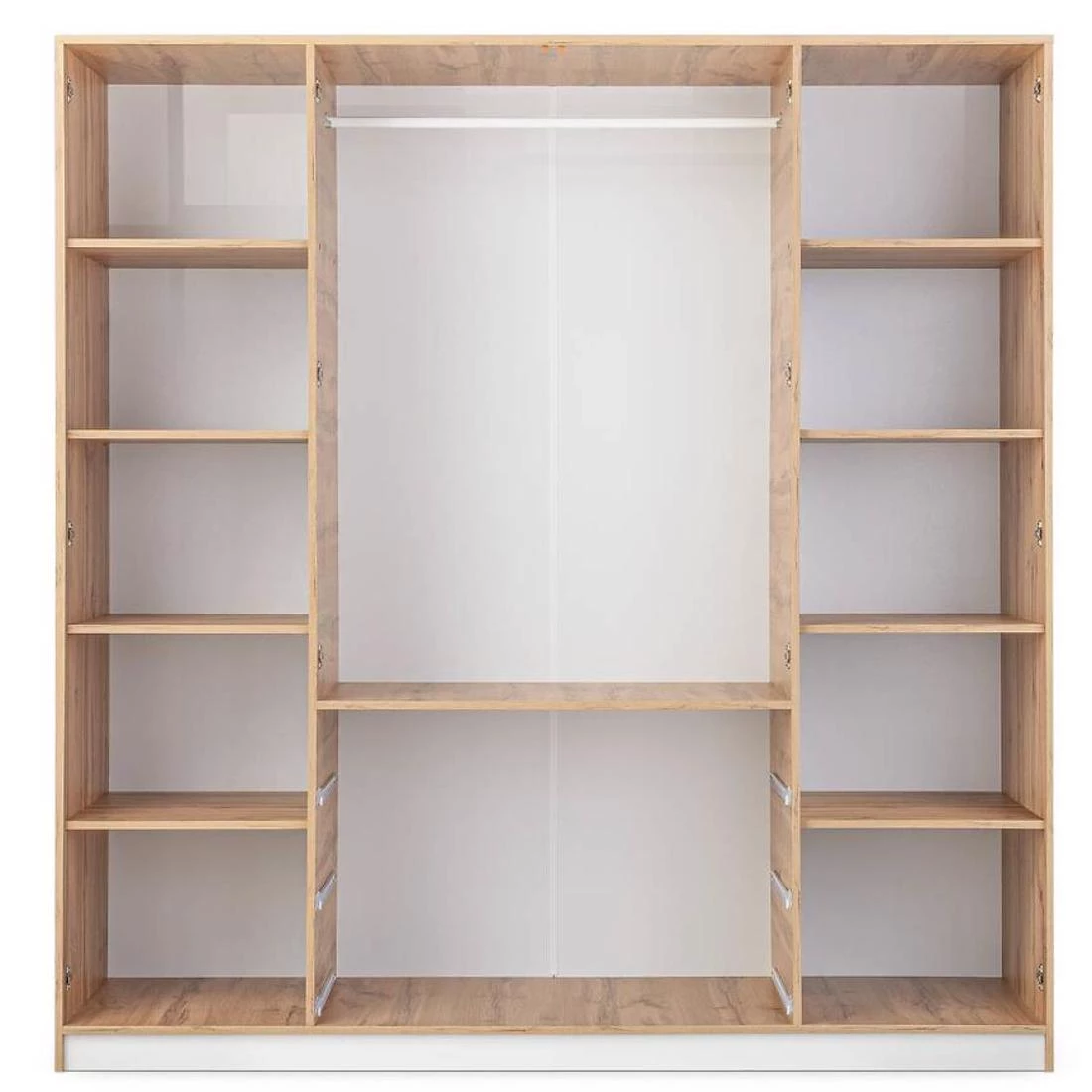 Duarte ormar 196x58x200 cm bela/hrast