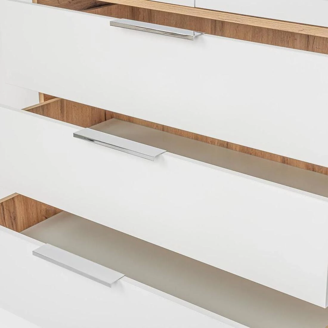 Duarte ormar 196x58x200 cm bela/hrast
