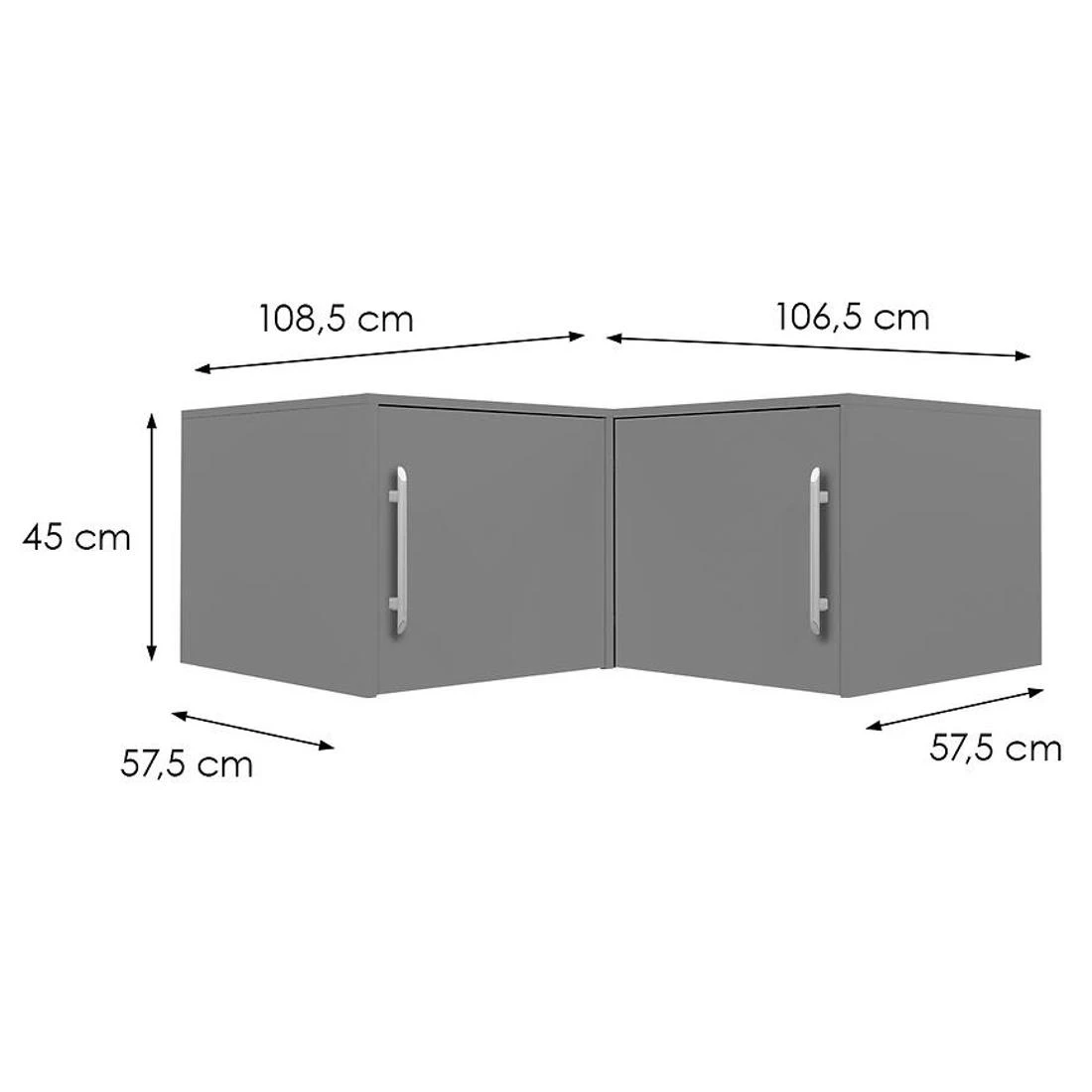 Bali kutnja nadogradnja 108,5x57,5x45 cm grafit