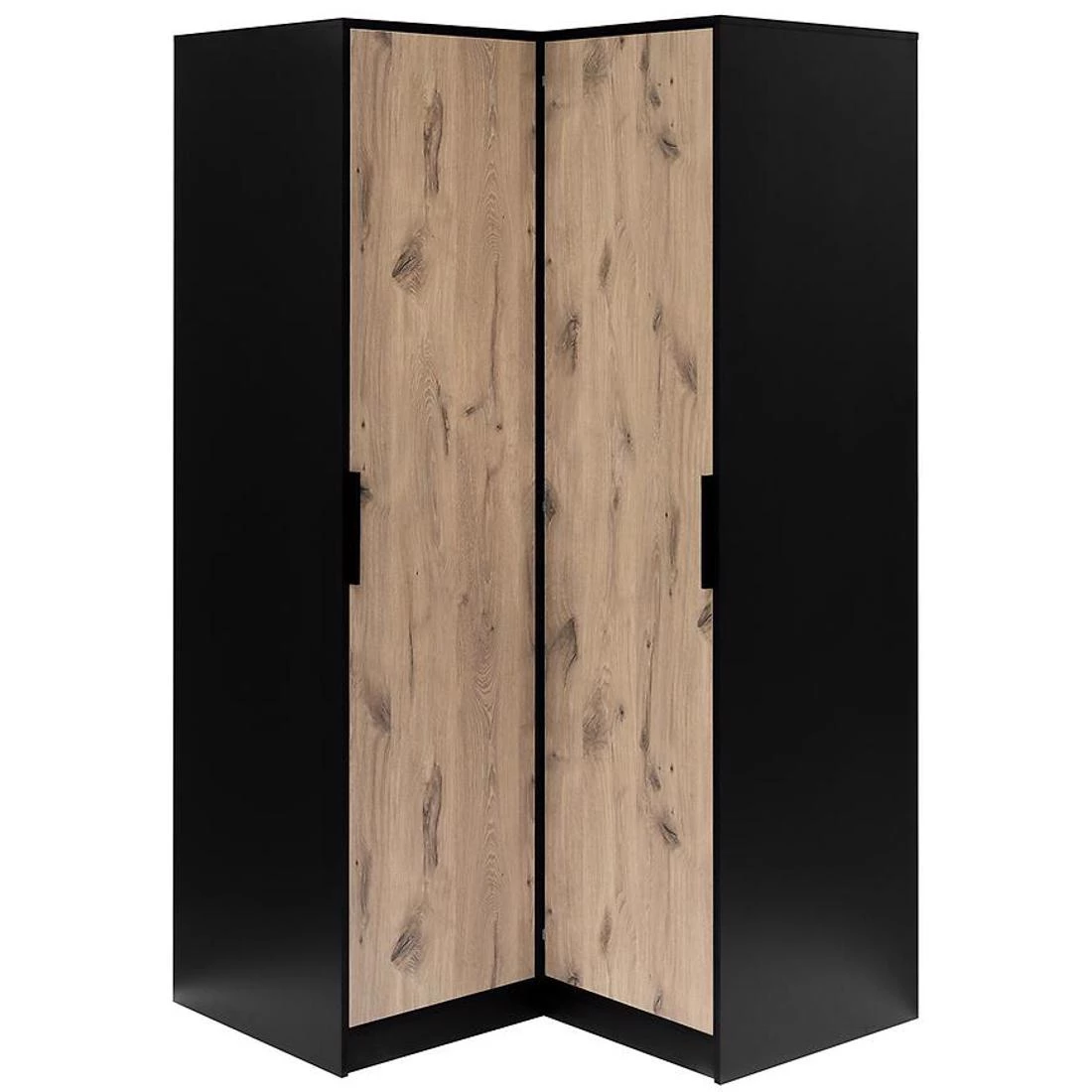 Duarte kutni ormar 108,5x57,5x200 cm crna/hrast