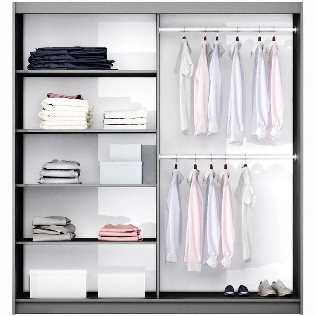 Vigo ormar 122x65x215 cm crna