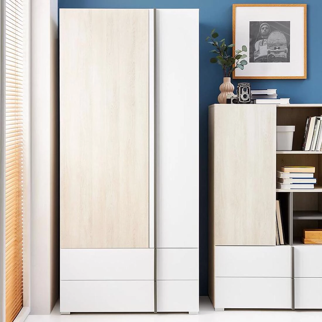 Remo ormar 90x53x195 cm wilton hrast/bijela/antracit