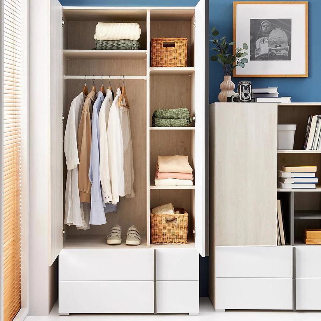 Remo ormar 90x53x195 cm wilton hrast/bijela/antracit