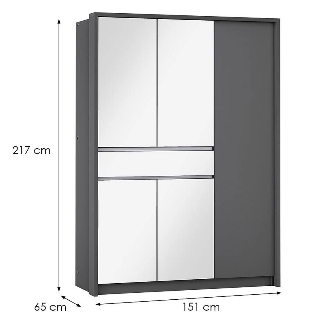 Split ormar 151x65x217 cm grafit