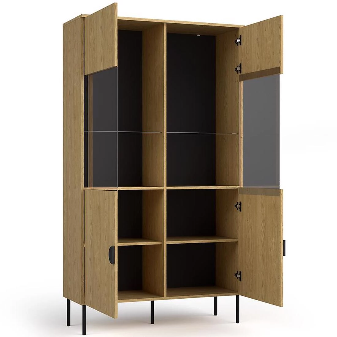 Mond vitrina 106,6X40X187,6 cm hrast