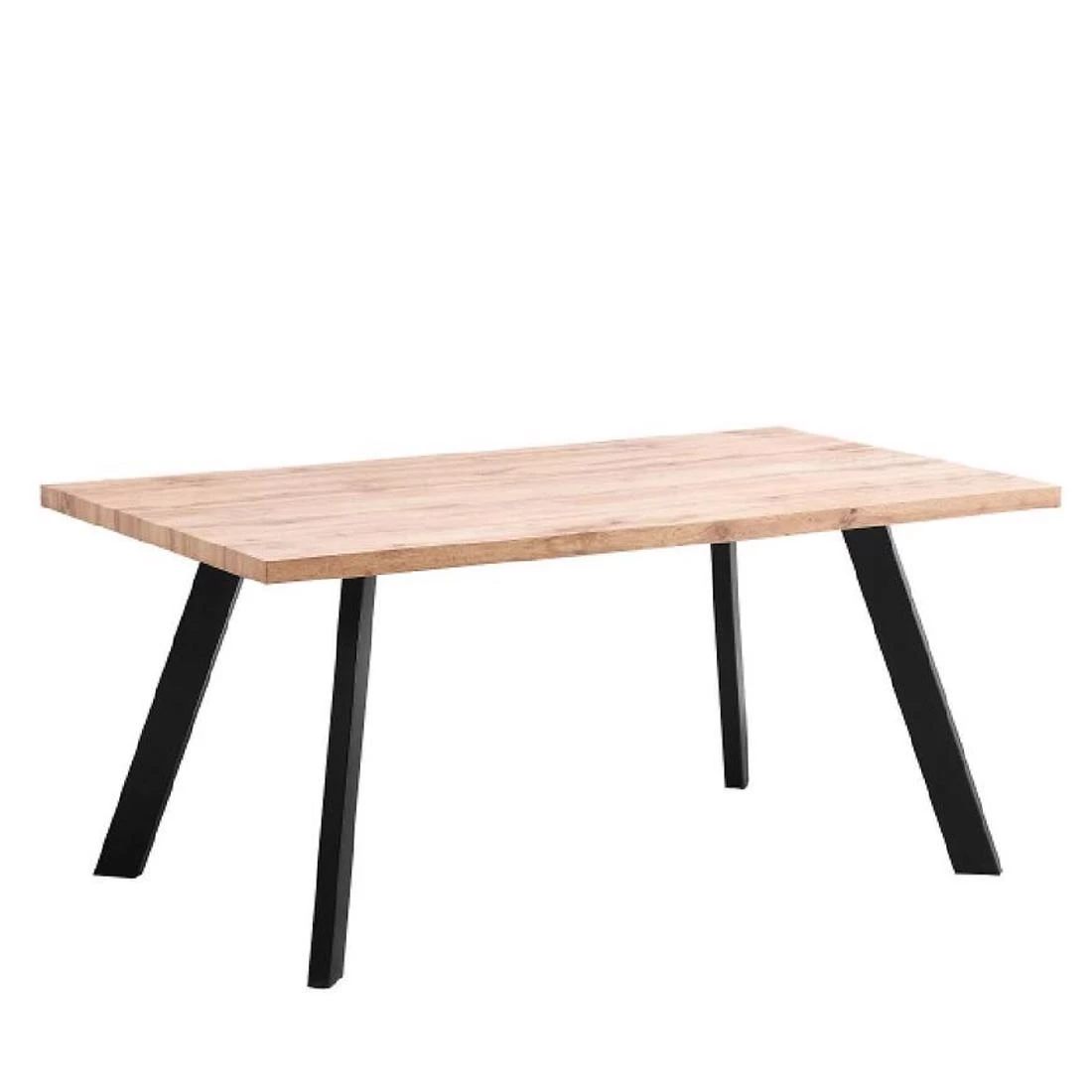 Stol 90(190)x90x76 cm hrast Wotan/crna