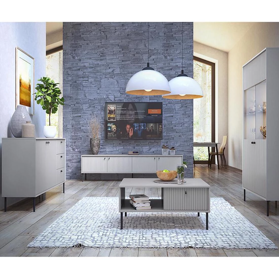 Stol Iris 180x40 cm 15B sivi