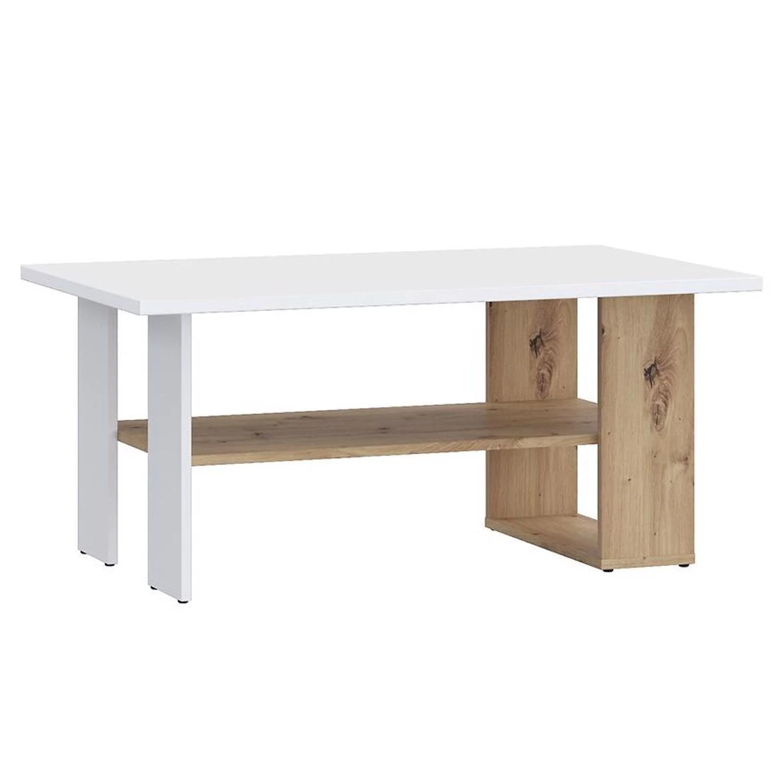 Caldicot stolic 60x110x45 bela/hrast