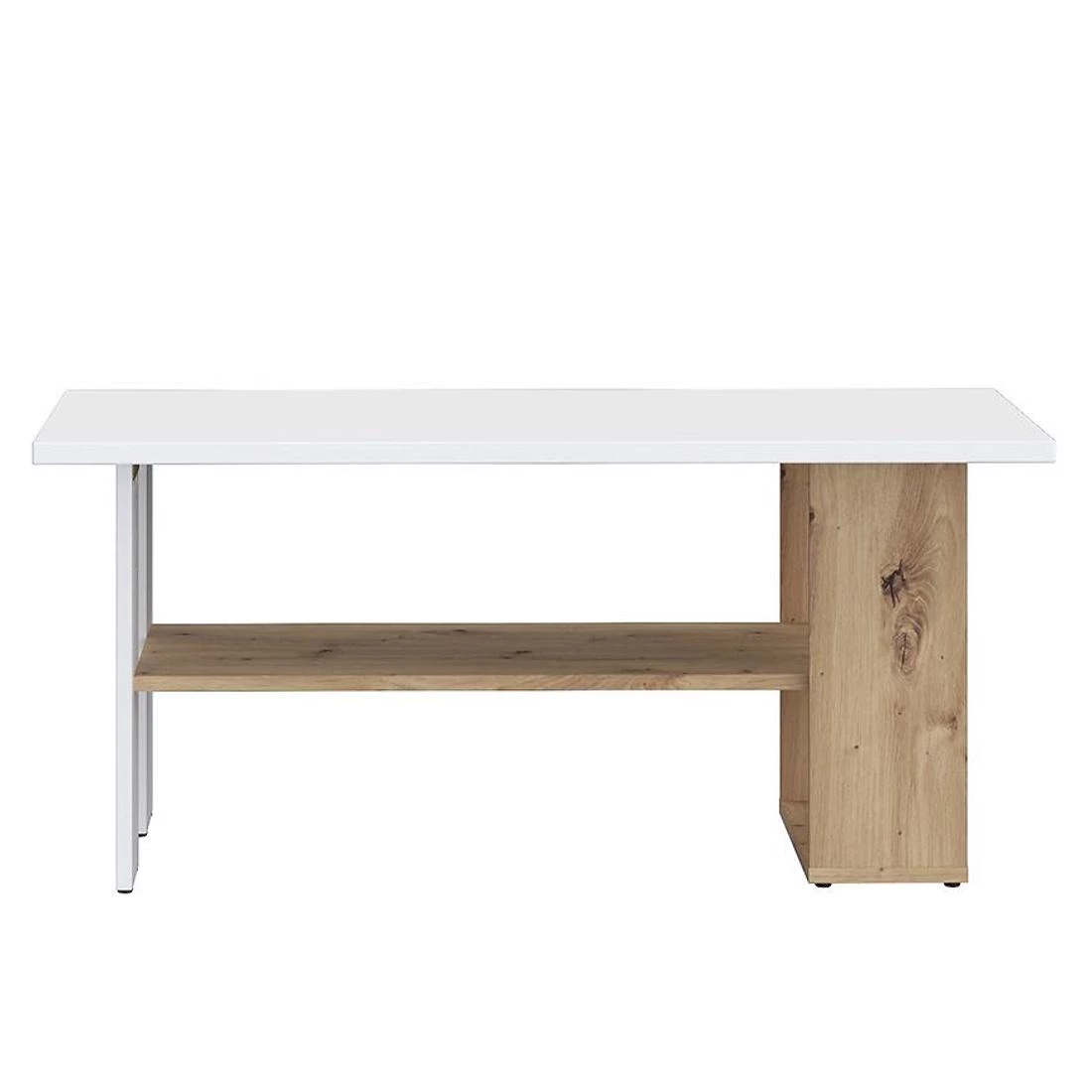 Caldicot stolic 60x110x45 bela/hrast