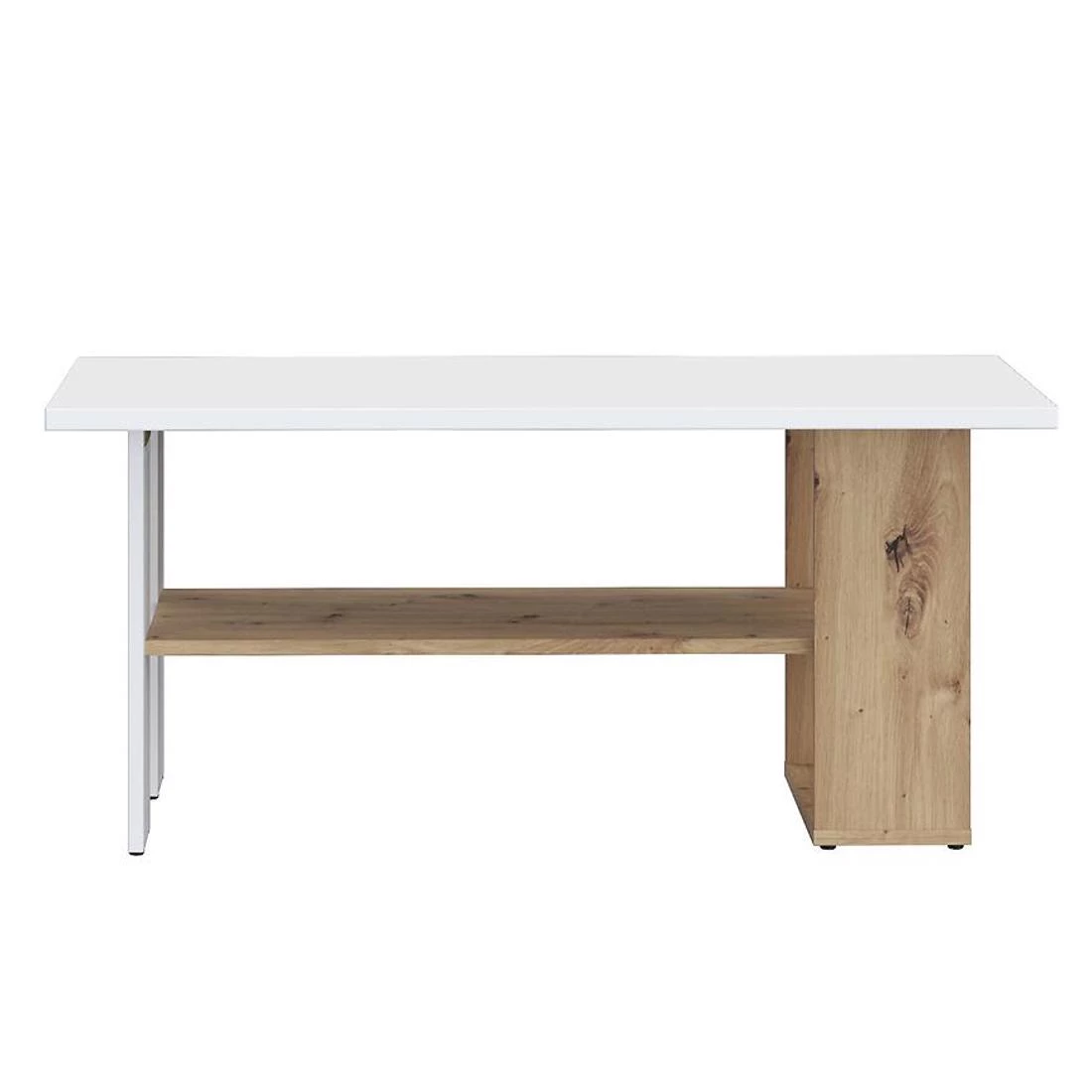 Caldicot stolic 60x110x45 bela/hrast