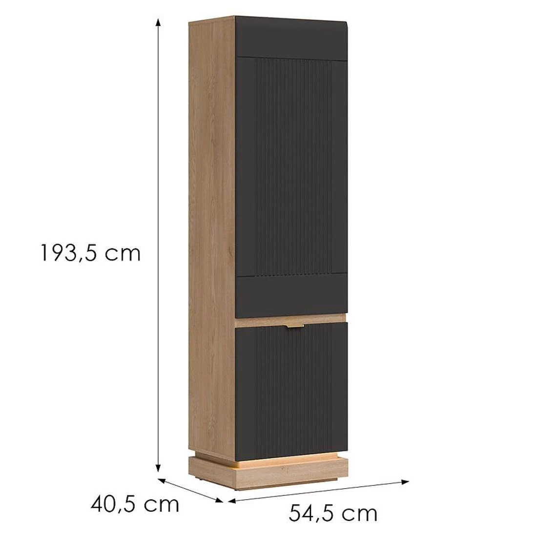 Milton ormaric 54,5x40,5x193,5 hrast/antracit