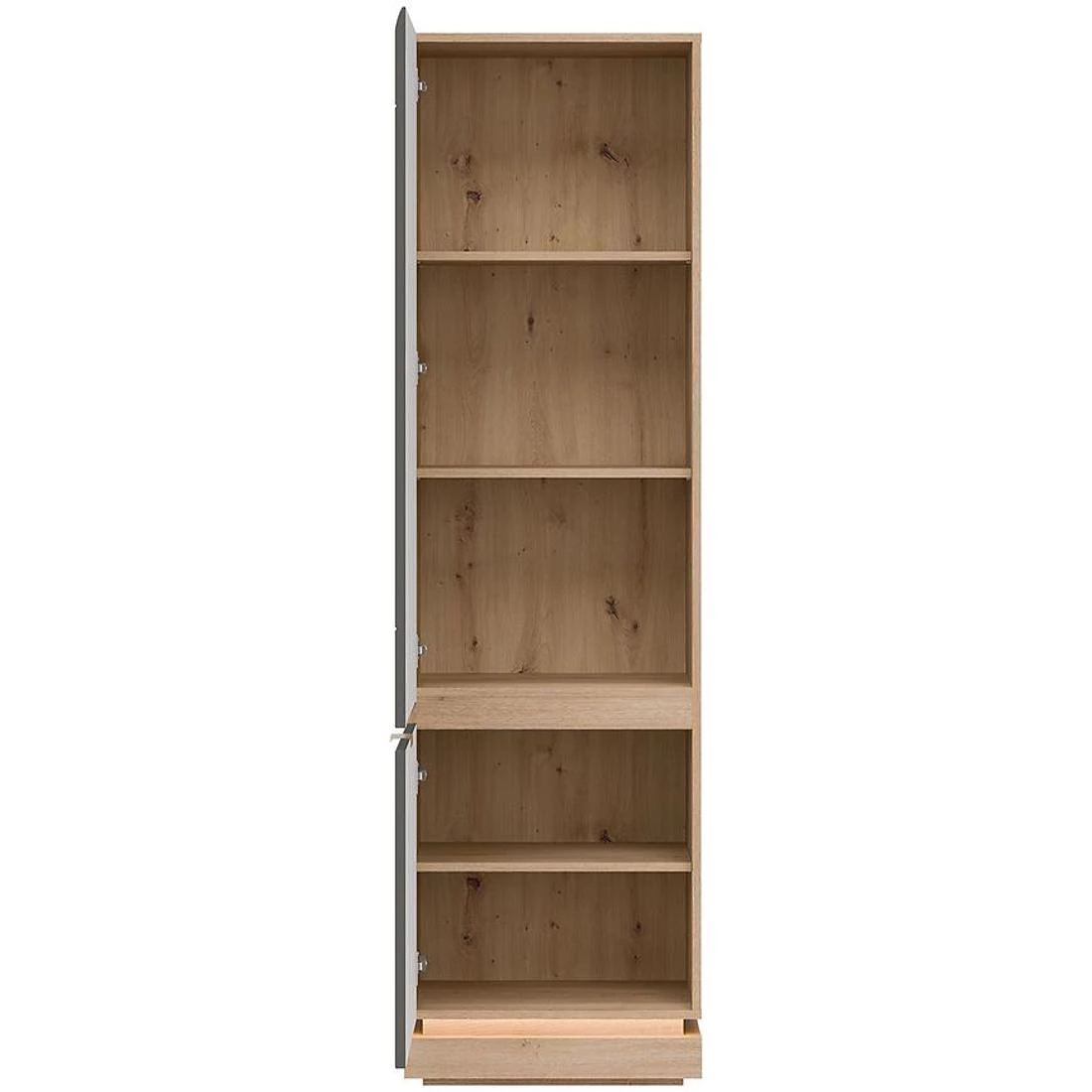 Milton ormaric 54,5x40,5x193,5 hrast/siva