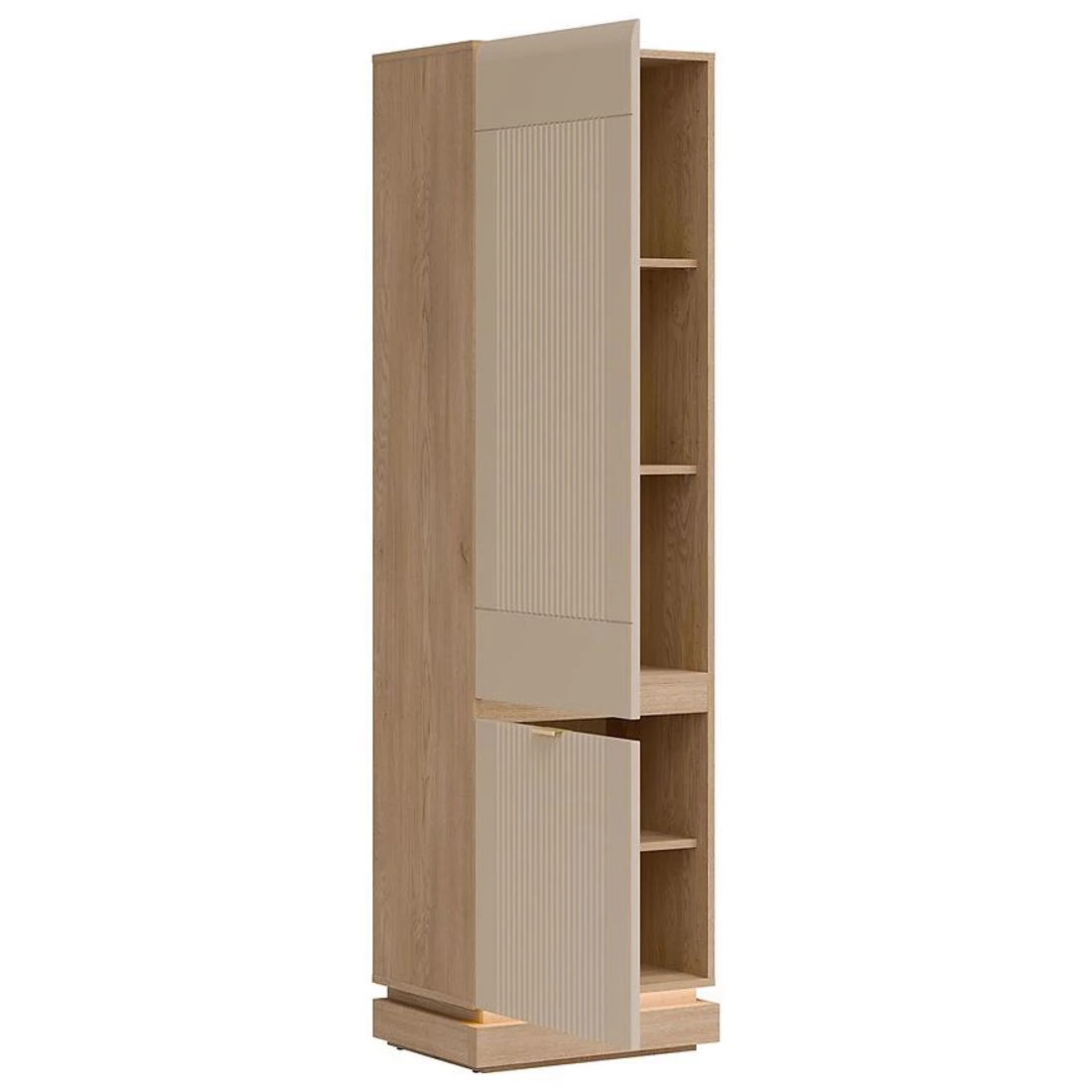 Milton ormaric 54,5x40,5x193,5 hrast/bež