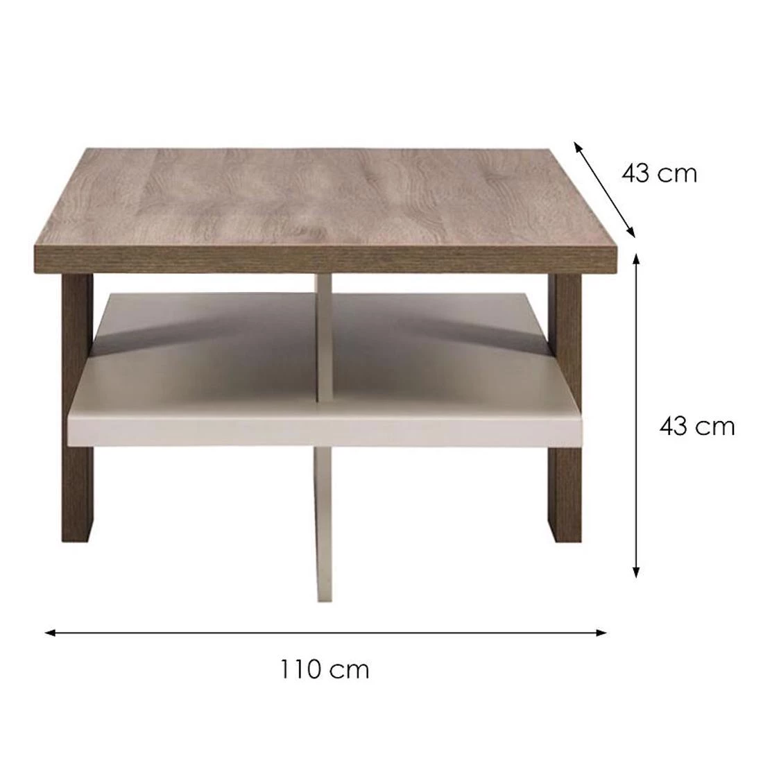Lionel stocic 63x110x43 hrast/bela