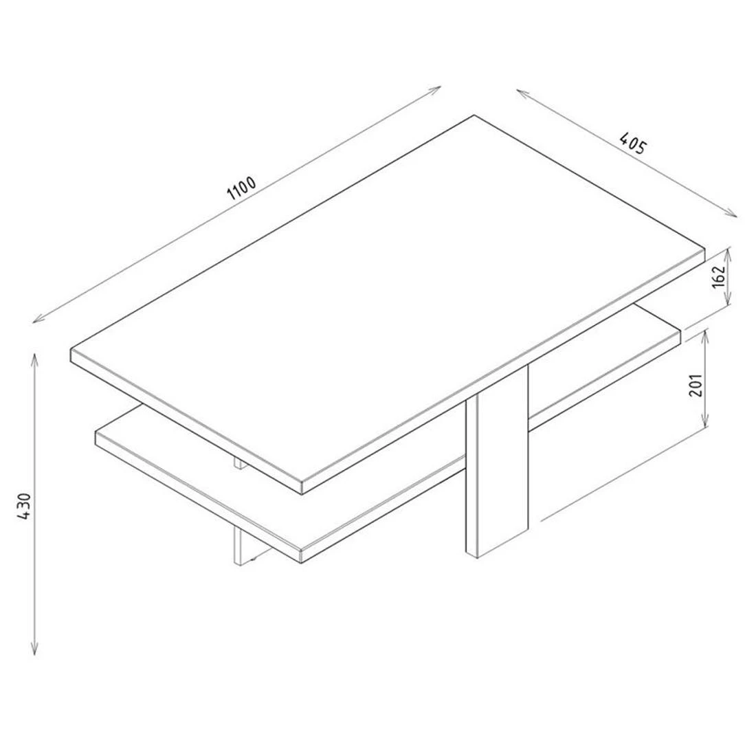 Lionel stocic 63x110x43 hrast/bela