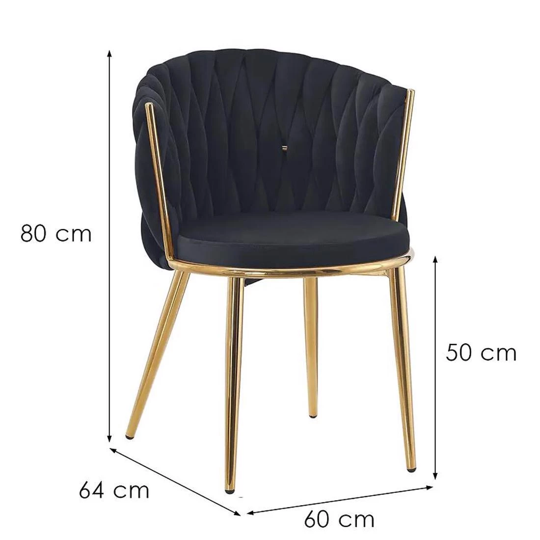 Sacha stolica 60x64x50/80 cm crna