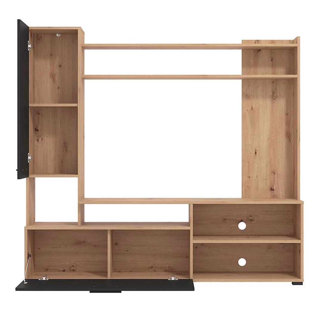 Braga regal 168,5x35x157 cm artisan/crna