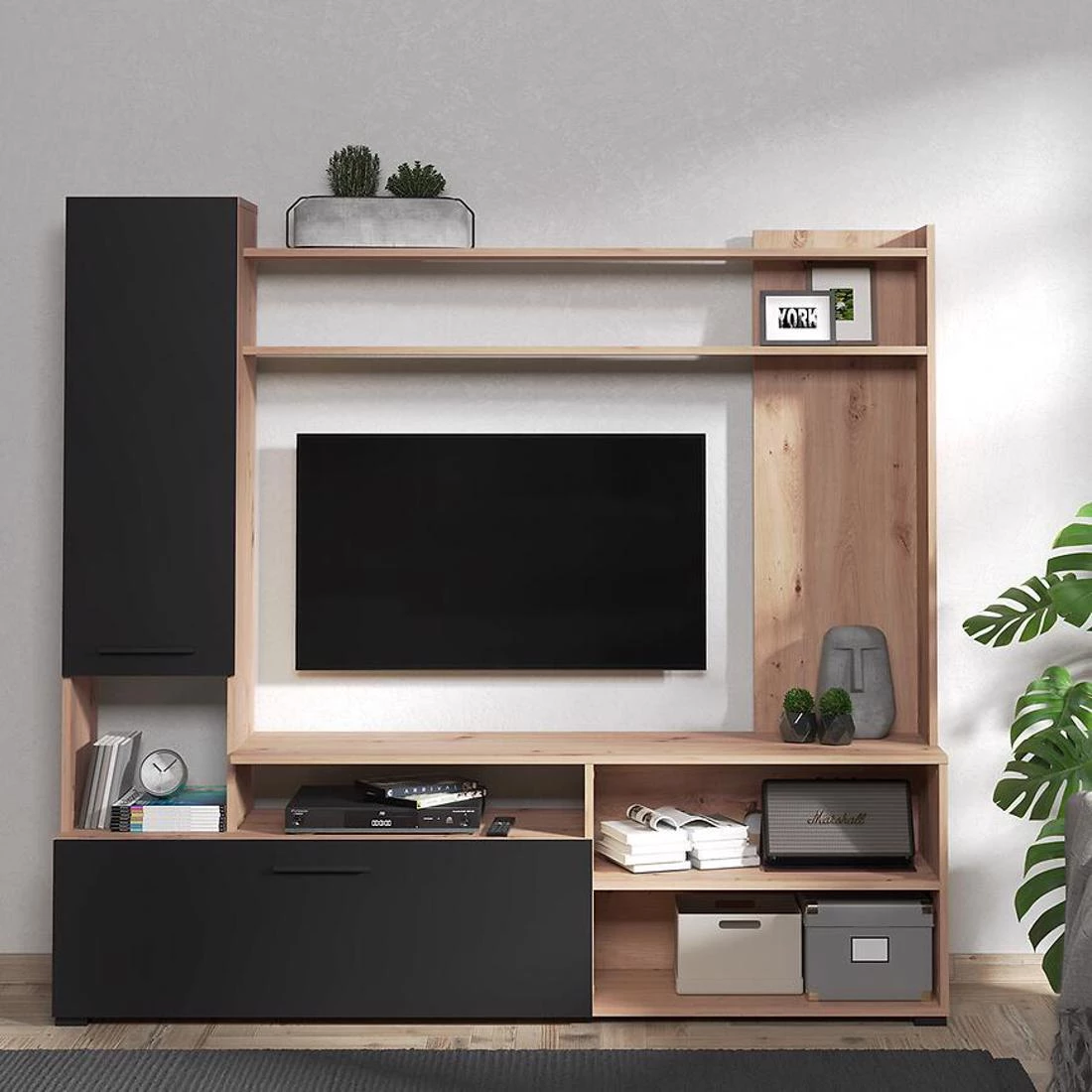Braga regal 168,5x35x157 cm artisan/crna