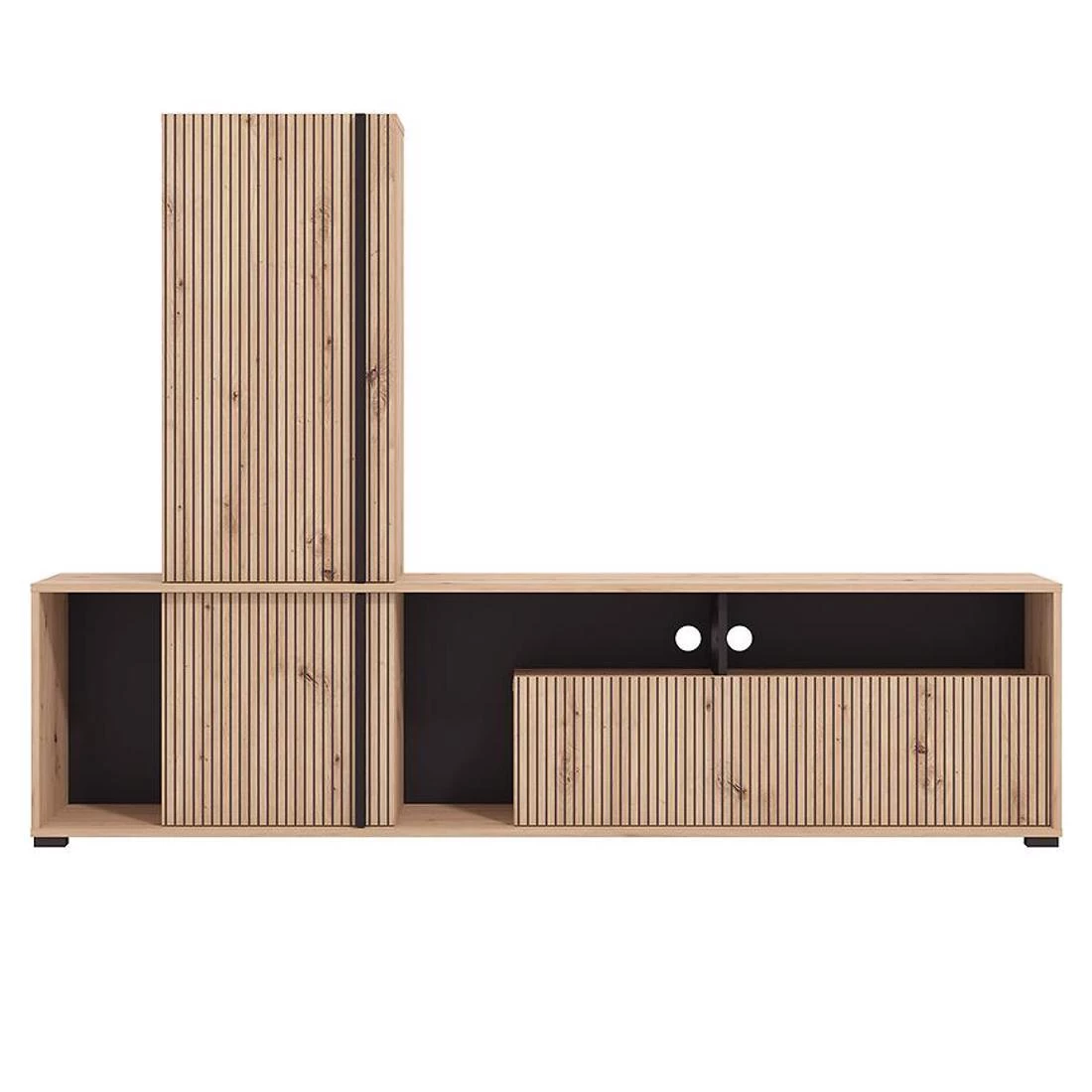 Chania regal 195,5x33x139,5 cm artisan/crna