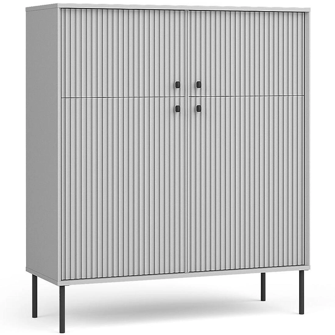 Iris komoda sa 2 vrata + 2 fioke, 105,4x41x122,4 cm,siva