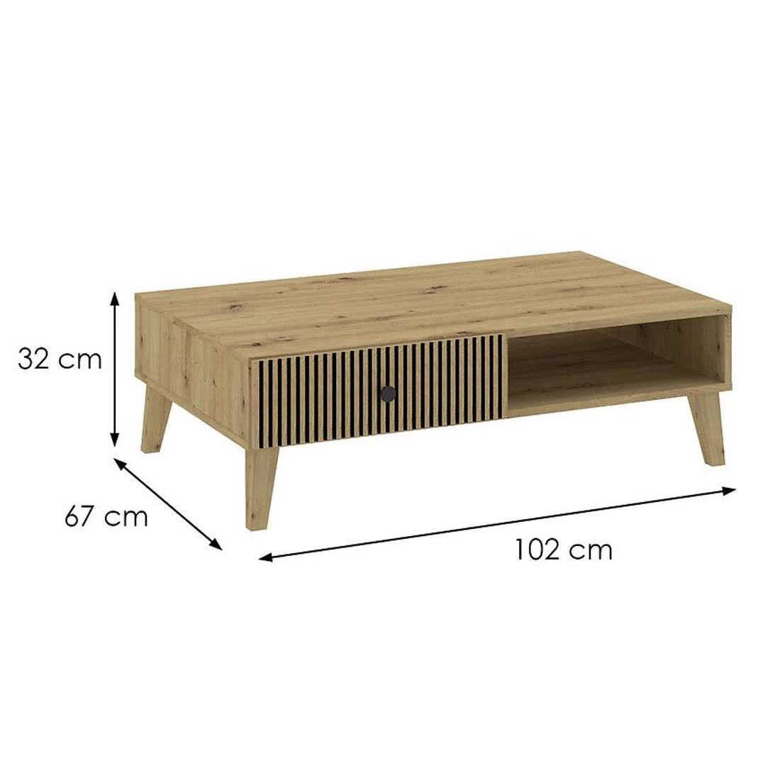 Berlin stocic 102x67x32 hrast