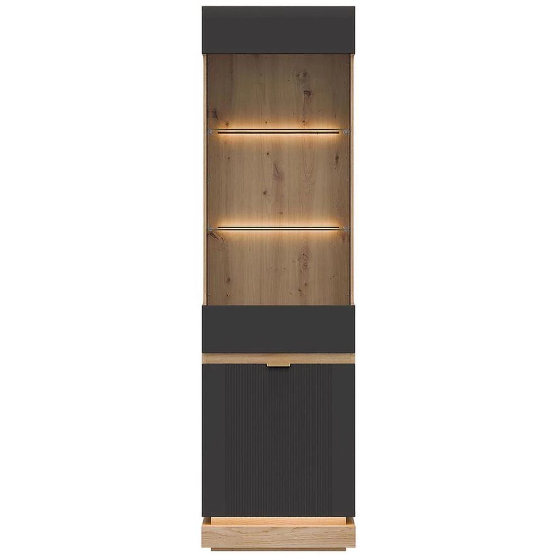 Milton vitrina L/R 54,5x40,5x193,5 hrast/antracit