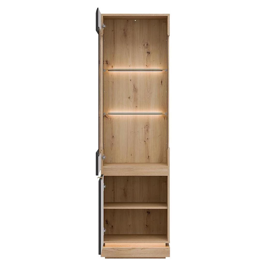 Milton vitrina L/R 54,5x40,5x193,5 hrast/antracit