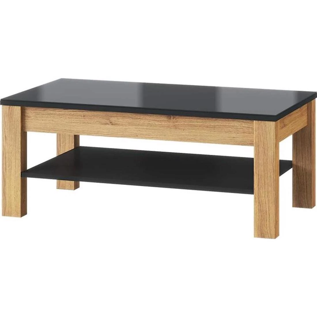Kama stolic 110x60x46 cm camargue hrast/sjajno crna